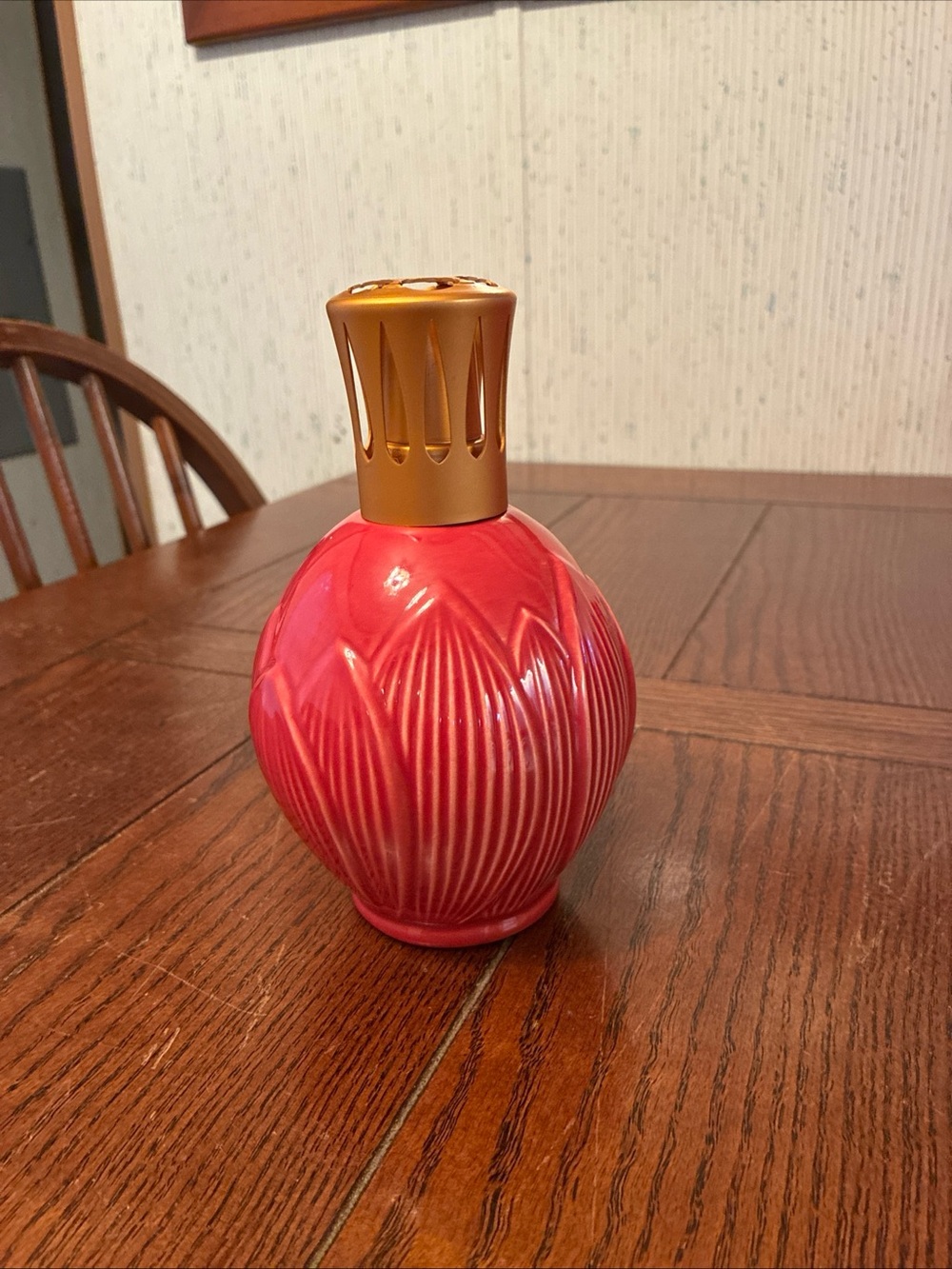 Vintage Lampe Berger Luneville Lotus Fragrance Lamp Rose Pink Ceramic